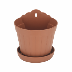 Kaspó fali alátéttel 18 cm /virágcserép/