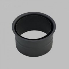 Kandalló falihüvely dupla fekete 200-as /füstcső/