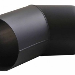 Kandalló könyök fekete 130/45 fokos vas.1,5 /füstcső/