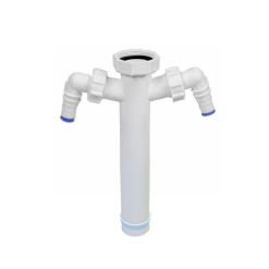 Bekötőcső pipás 40-es dupla mosógép csatlakozóval