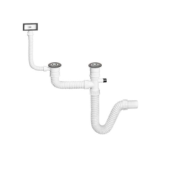 TEXO Flexibilis mosogató szifon 2med 40mm 5/4" leeresztővel+túlf.