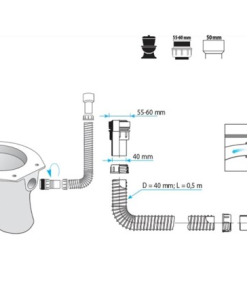 Alternative view of TEXO Flexibilis WC öblitőcső 1m