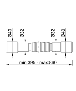 Alternative view of Bekötőcső flex 40/32x40/32 /Jollyflex/