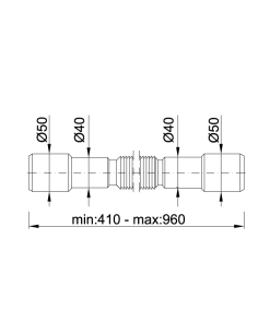 Alternative view of Bekötőcső flex 50/40x50/40 /Jollyflex/