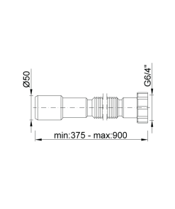 Alternative view of Bekötőcső flex 6/4"x50/40 /Jollyflex/