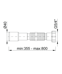 Alternative view of Bekötőcső flex 5/4"x40/32 /Jollyflex/