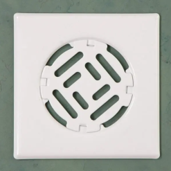 Padlóösszefolyó /Szuezrács/ 20x20  fehér színterezett