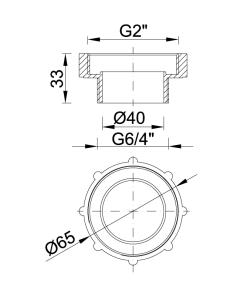 Alternative view of Menetes szűkítő 6/4"K-2"B /szifonhoz/