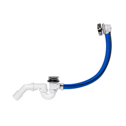 Kád le és túlfolyó szifonnal automata fém