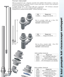 Alternative view of Kútpumpa békaszelepes w40/40/40 PVC /visszacsapó szelepes/