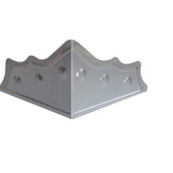 Díszlemez szegletre