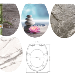 WC ülőke ACRYL képes /rozsdamentes zsanérral/