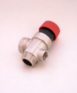 Biztonsági szelep 1/2"BB 2,5 bár nyomásmérő csatlakozós
