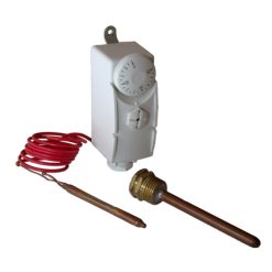 Csőtermosztát WPR-90GC kapillárcsöves, merülőhüvelyes